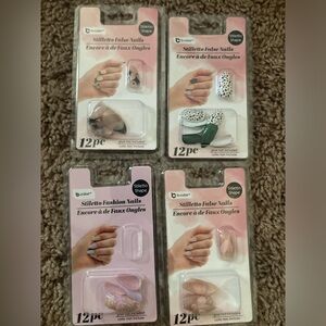 Stiletto Fashion Nails b-color - Multicolor Set of 4 packs